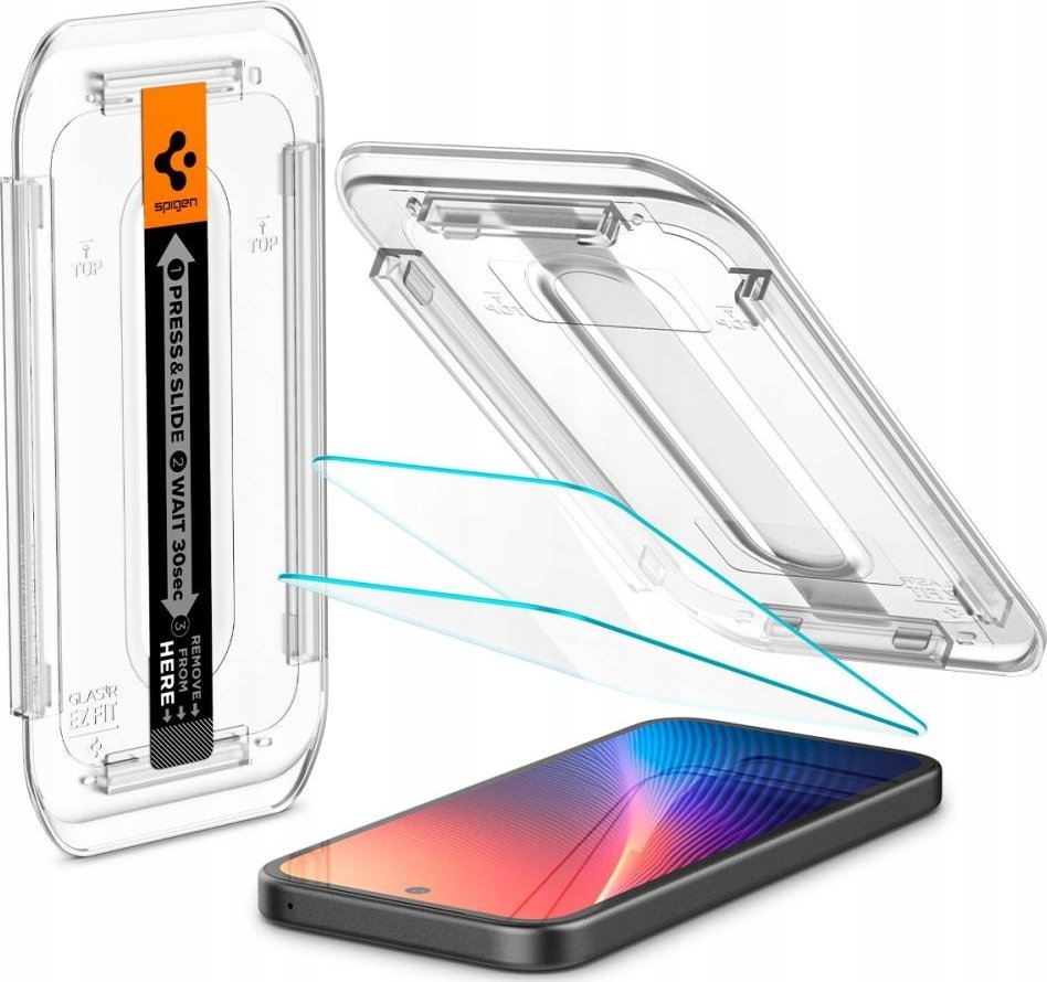 Mbrojtës ekrani Spigen Glass TR EZ Fit, 2 copë, xham i temperuar, transparent