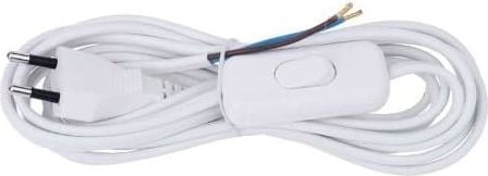 Kabllo lidhëse Emos KF-HK-1, me ndërprerës, 3m, e bardhë