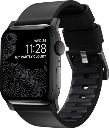 Rrip ore Nomad Modern Active Pro, lëkurë rezistente ndaj ujit, për Apple Watch 42mm 44mm, i zi