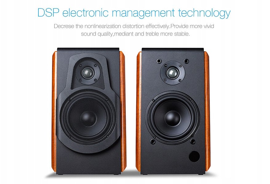 Bokse bookshelf Fenda F&D R60BT, 60W, Bluetooth, kafe