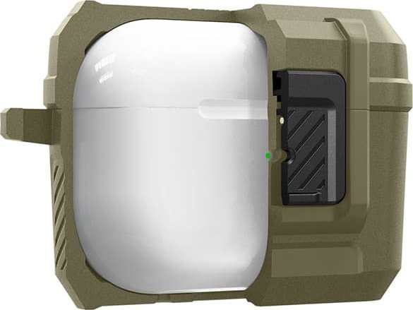 Mbulesë Spigen Lock Fit për Apple AirPods Pro 1 2, matte, kaki
