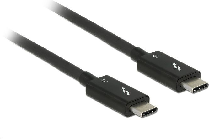 Kabllo Delock USB-C në USB-C, 2m, e zezë
