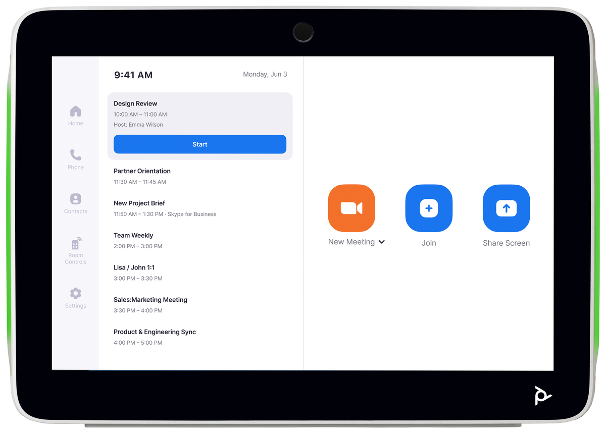 Video bar Poly Studio X72/TC10, me kontroller, i zi/bardhë