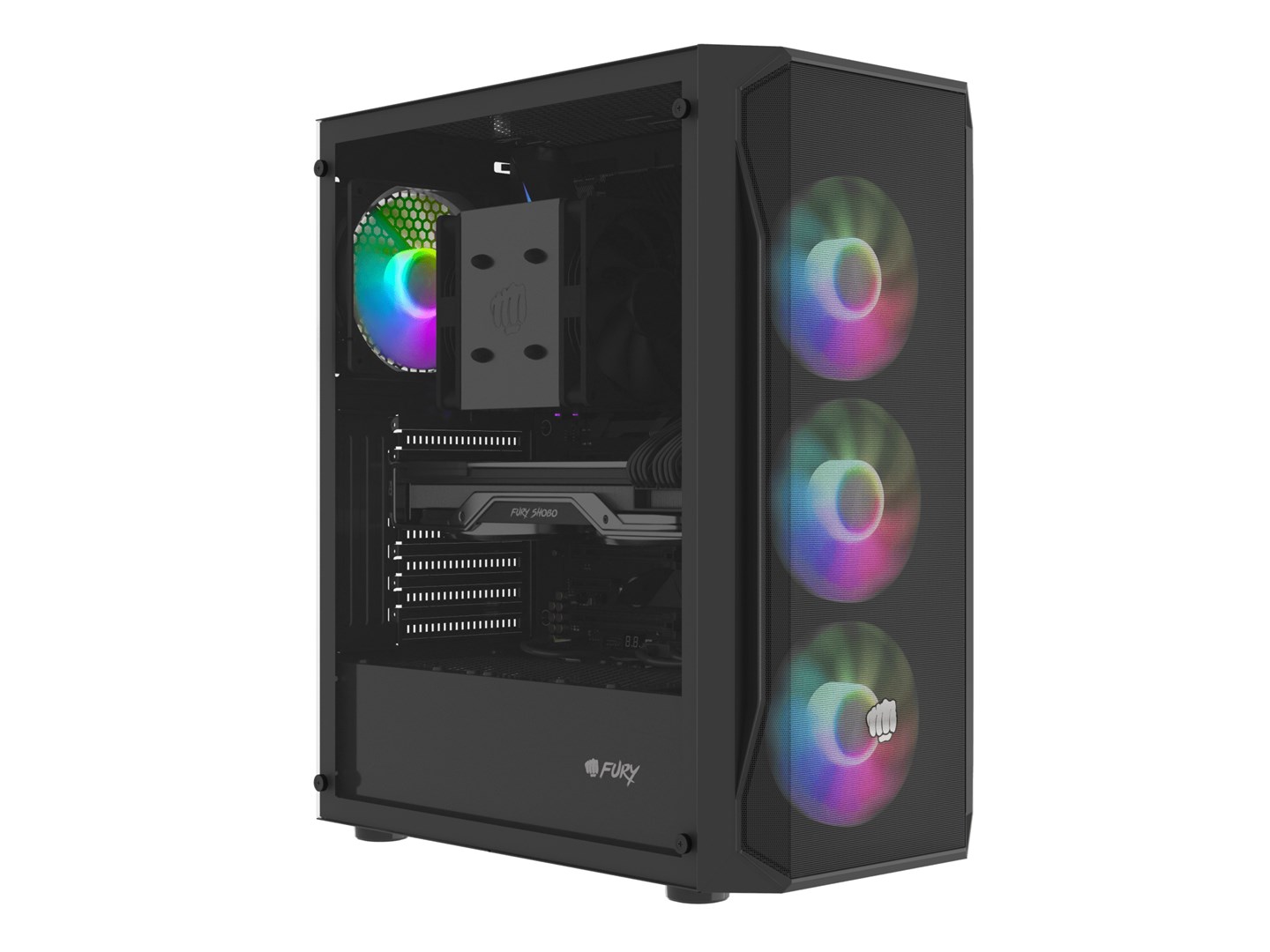 Kasë Fury Shobo SH4F RGB, ATX, e zezë