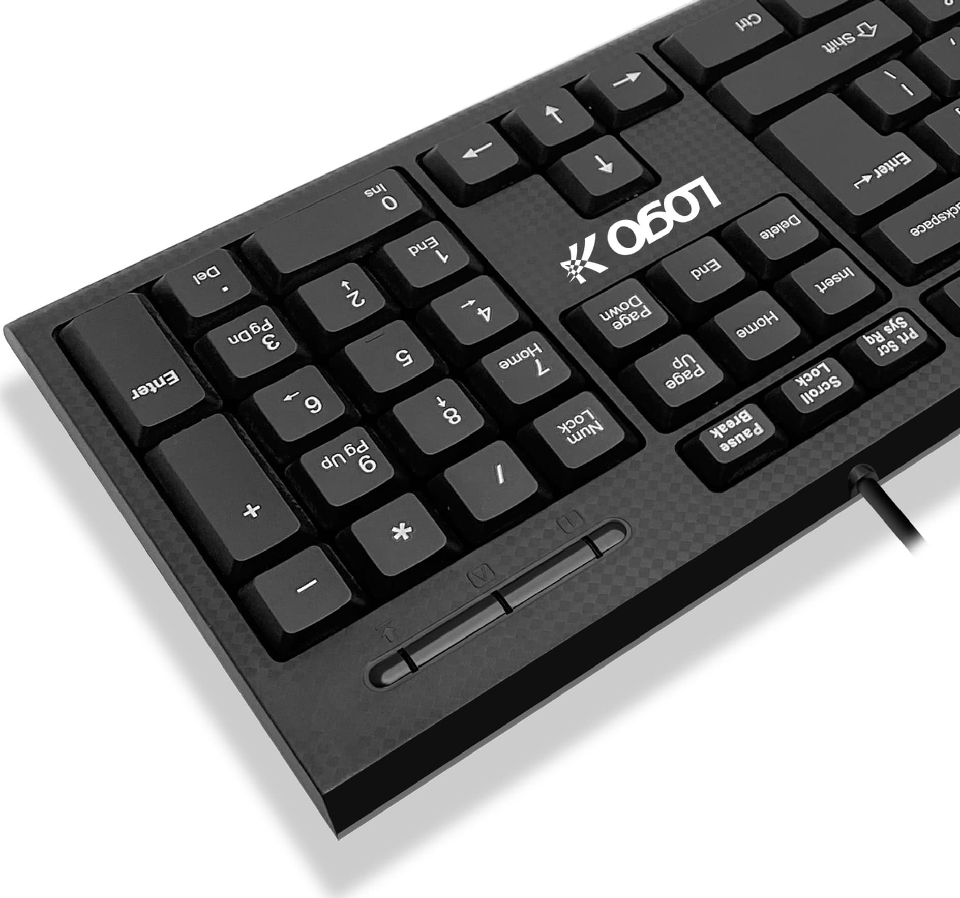 Тастатура Logo Cut II, со USB кабел, распоред CZ SK, црна