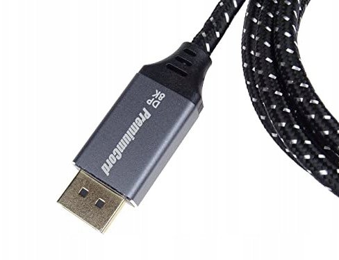 Kabllo DisplayPort PremiumCord 1.4, 0.5m, 8K, lidhës metalikë të pozgëzuar me ar