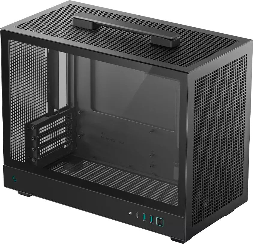 Kути за компјутер DeepCool CH160 PLUS, SFF, ATX напојување, црна