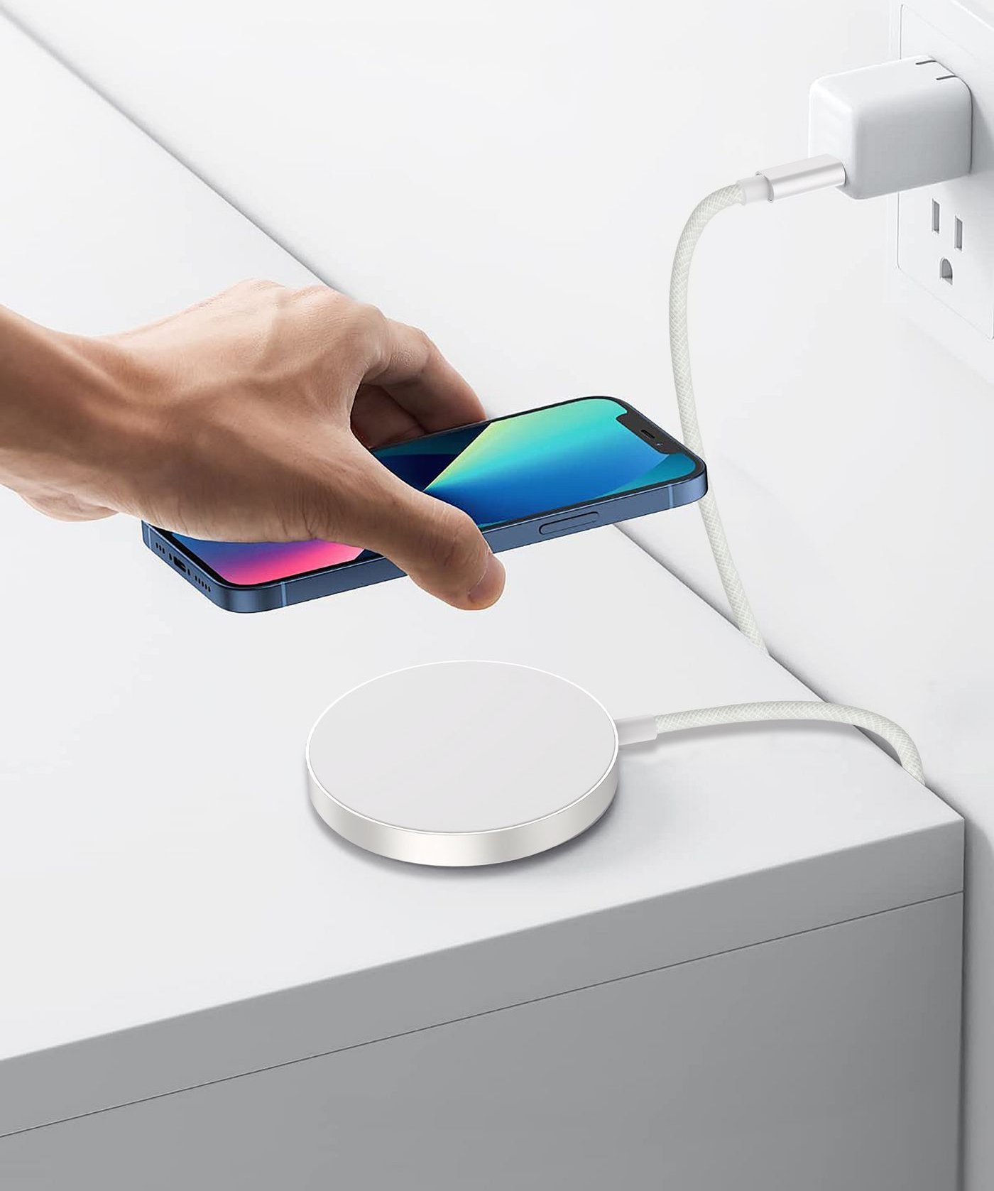 Karikues wireless ESTUFF ES638300, MagSafe QI2, 15W, i bardhë