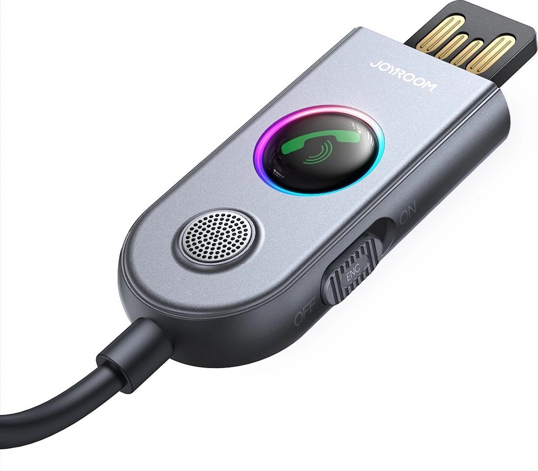 Marrës transmetues Bluetooth Joyroom JR-CB6, USB AUX, Bluetooth 5.3, i zi