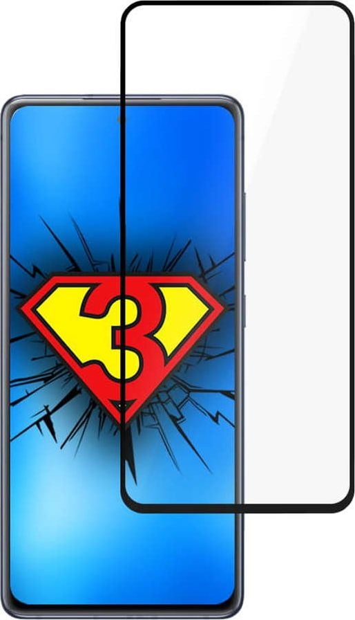 Qelq mbrojtës 3MK HardGlass Max Lite për Galaxy S20 FE 5G S20 Lite, 0.3mm, i zi