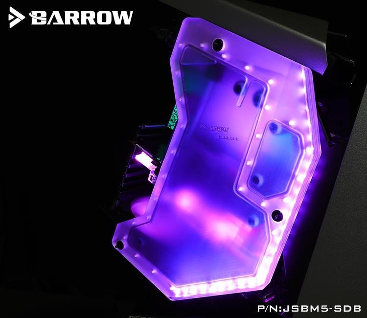 Pllakë shpërndarëse uji BarrowCH Jonsbo MOD-5, ARGB, akrilik transparent