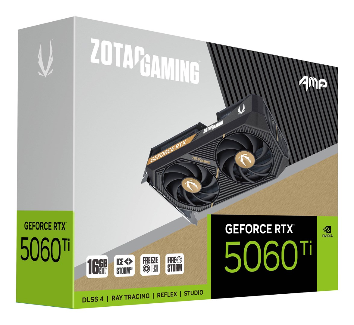 Kartelë grafike Zotac GAMING GeForce RTX 5060 Ti AMP NVIDIA 16 GB GDDR7