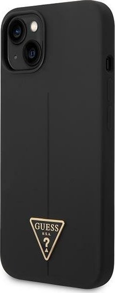 Mbulesë telefoni Guess GUHCP14MSLTGK për iPhone 14 Plus, silikon, e zezë