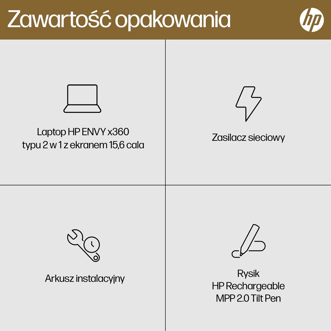 Laptop HP ENVY x360 15-fh0006nw , 15.6", AMD Ryzen 5, 16 GB RAM, 512 GB SSD, i zi