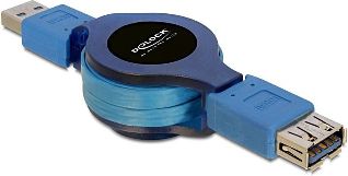 Kabllo Delock 82649, USB-A në USB-A, 1m, e kaltër