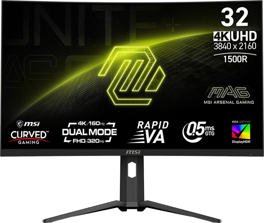 Monitor gaming i lakuar MSI MAG 321CUPDF, 32", UHD 4K, 0.5ms, Adaptive Sync, i zi