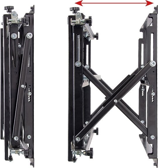 Ѕиден држач B-Tech Universal Heavy Duty Pop-Out, VESA 600x400, микро-подесување, црн