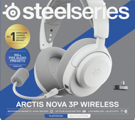 Kufje gaming SteelSeries Arctis Nova 3P Wireless, 2.4GHz dhe Bluetooth, për PlayStation, të bardha