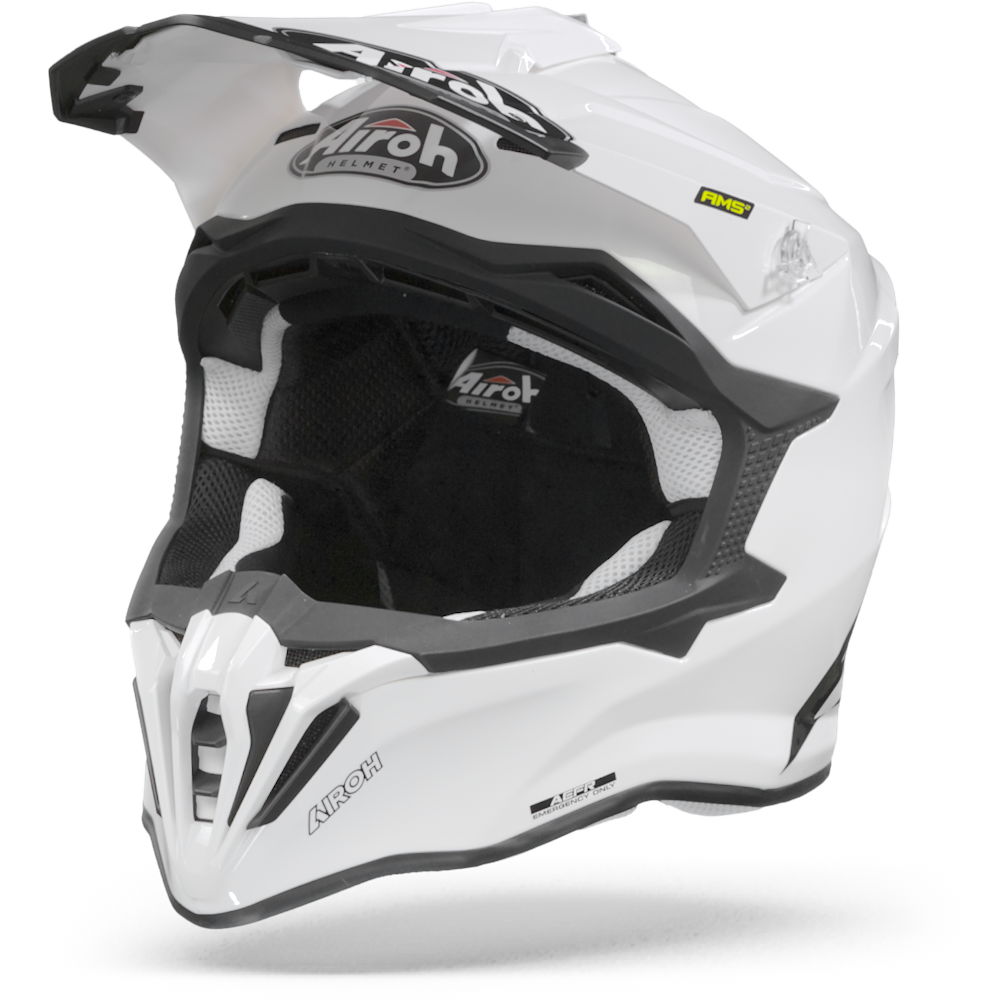 Helm motocross Airoh Strycker Color, XXL, i bardhë