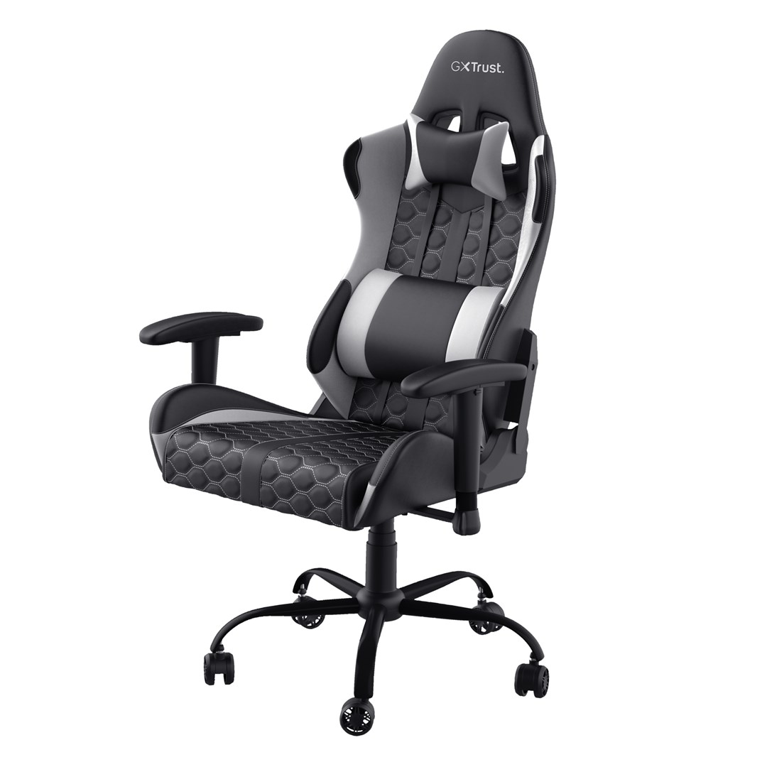 Karrige gaming Trust GXT 708W Resto, 134cm, 150kg, e zezë/bardhë
