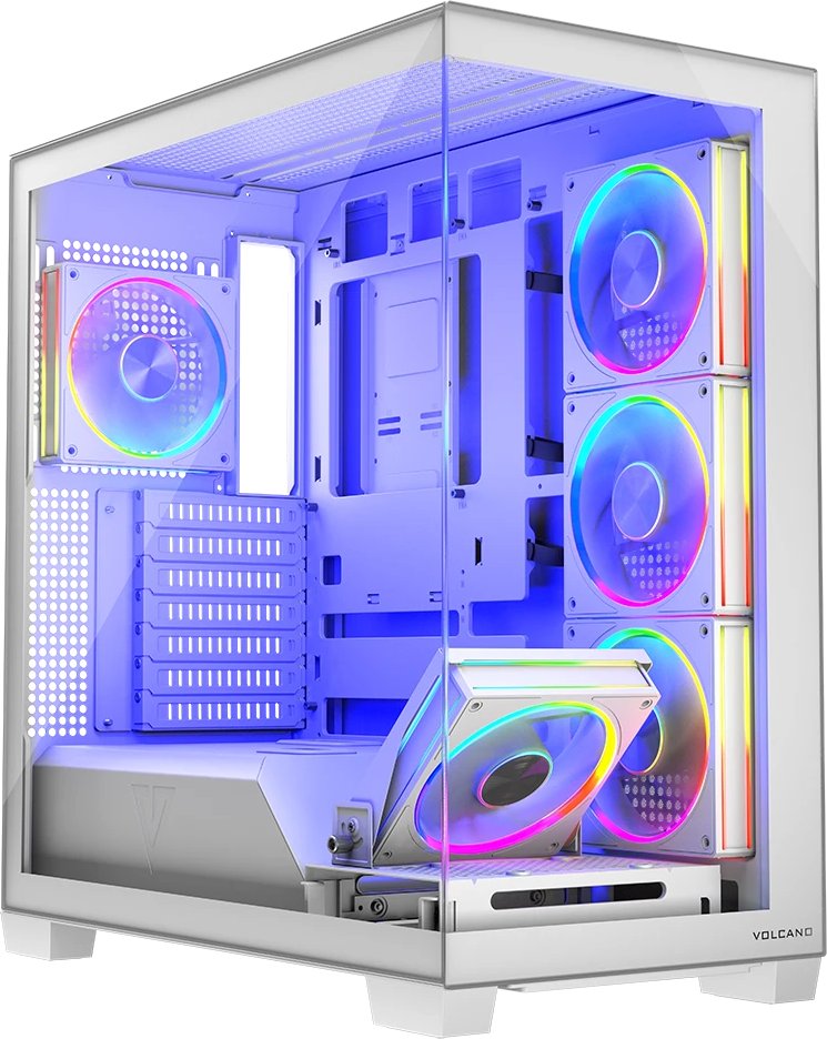 Kuti kompjuteri Modecom Stellar 5F ARGB 20, MIDI, xham i temperuar, e bardhë