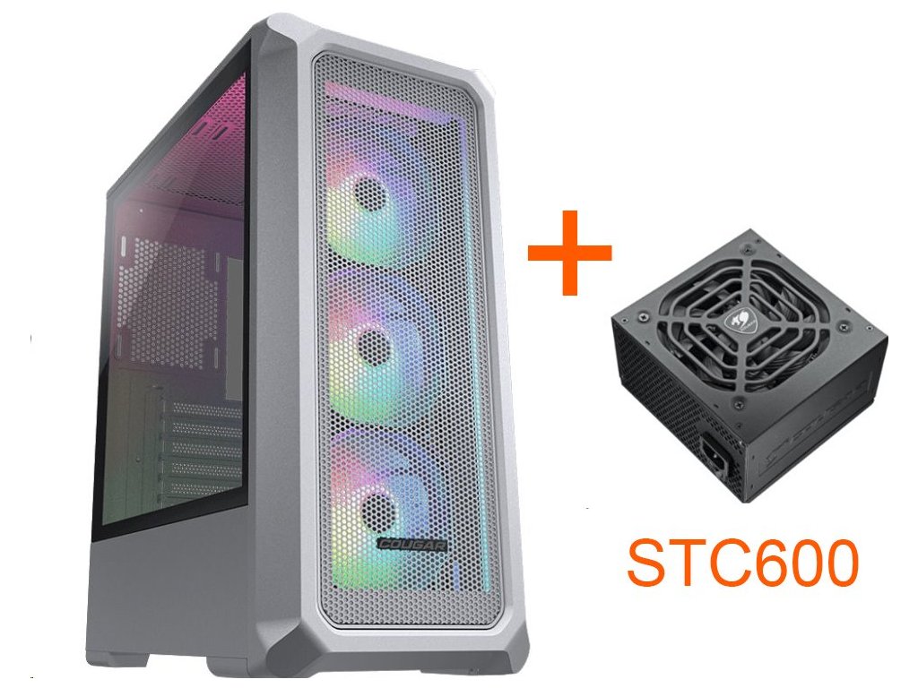 Kornizë PC Cougar Archon 2 Mesh RGB, mid tower, 3 flladura ARGB, e bardhë