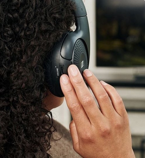 Kufje Sennheiser RS 120-W, Wireless, On-Ear, të zeza