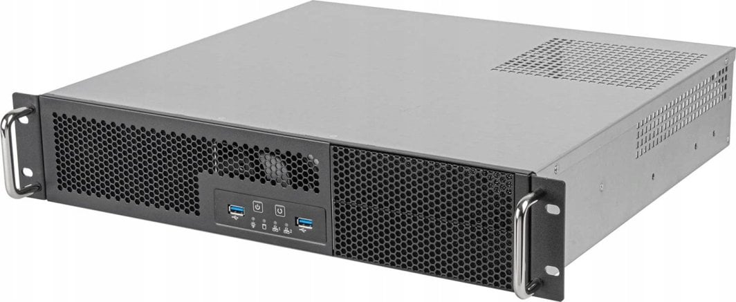 Kuti serveri SilverStone 2U Rackmount, Micro ATX, pa furnizues, gri