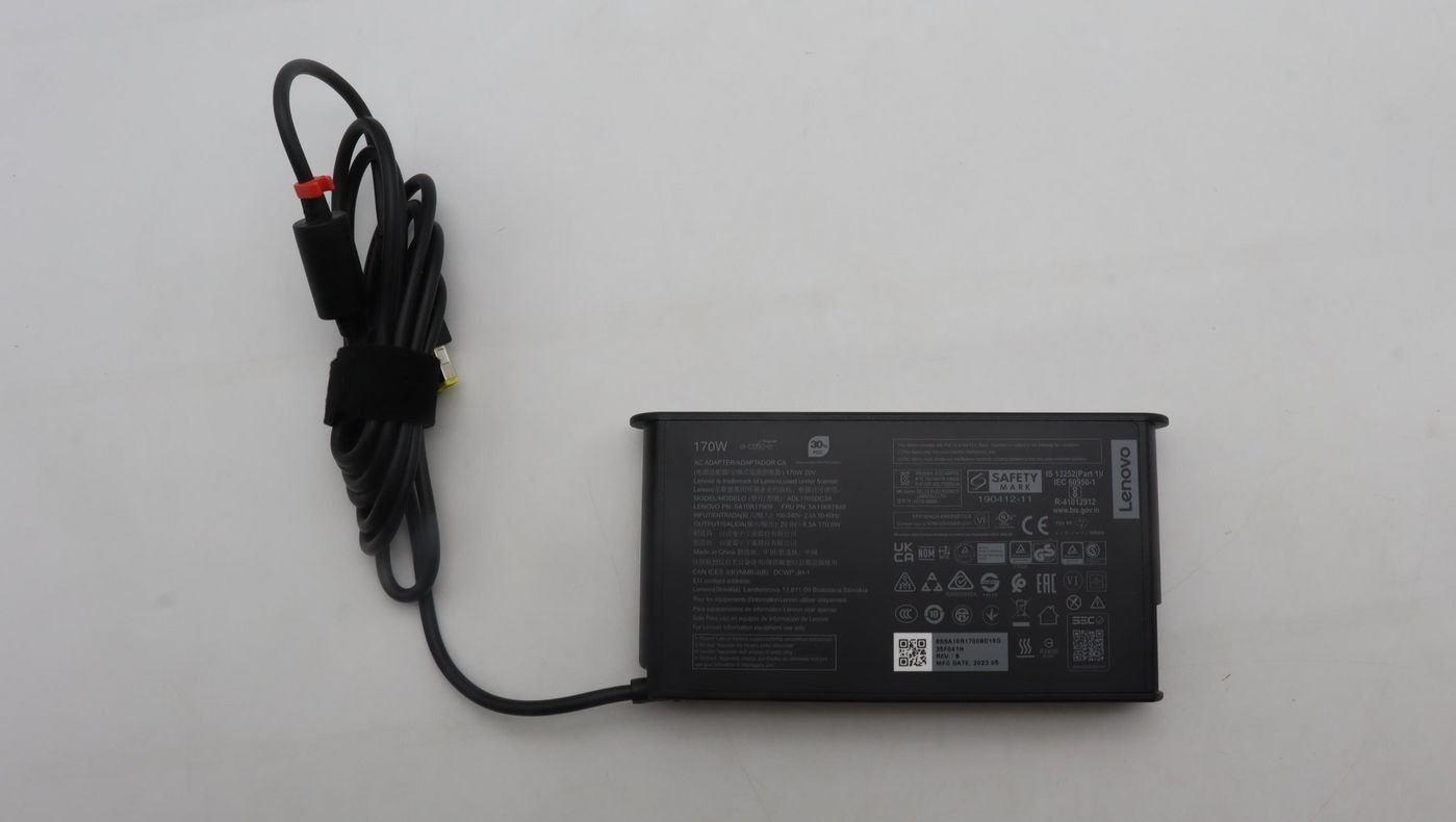 Adapter rryme Lenovo 5A11K67849, 170W, për ambiente të brendshme, i zi