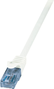 Kabllo rrjeti LogiLink RJ-45/RJ-45 CP3011U, Kat. 6A, U/UTP, 0.25m, e bardhë