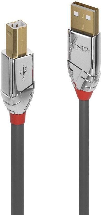 Kabllo Lindy USB-A në USB-B, 3m, e hirtë