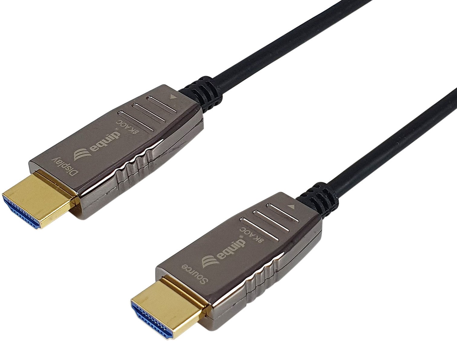 HDMI кабел Equip 2.1 Active Optical, 20 m, 8K 60Hz, црн