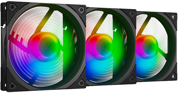Ventilatorë SilentiumPC Fluctus 120 PWM ARGB, 3x120mm