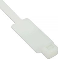 Lidhëse kabllosh InLine Cable Tie 200mm, me shenjues, e bardhë