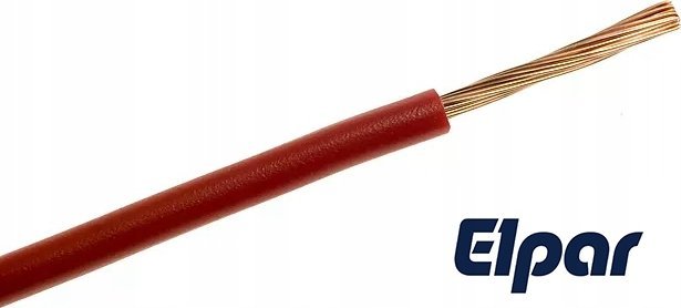 Тркалезен кабел Elpar LgY 1x2.5, 10 m, црвен