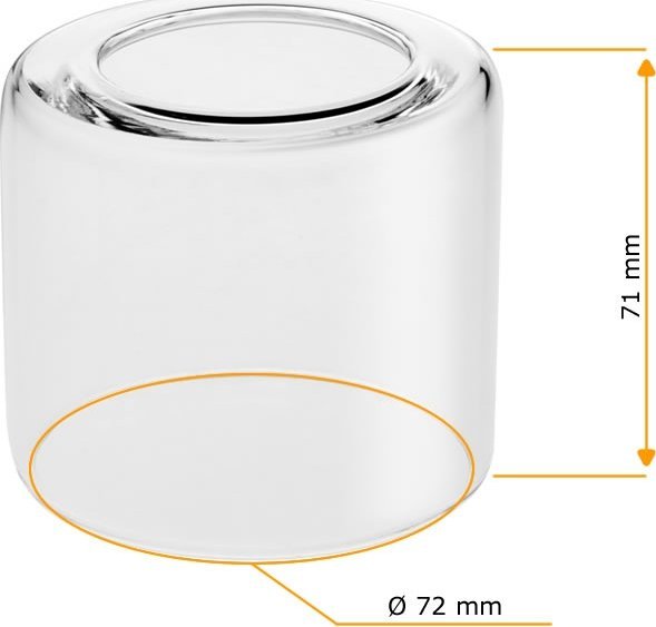 Kapak xhami Aurora për llambë spot, transparent