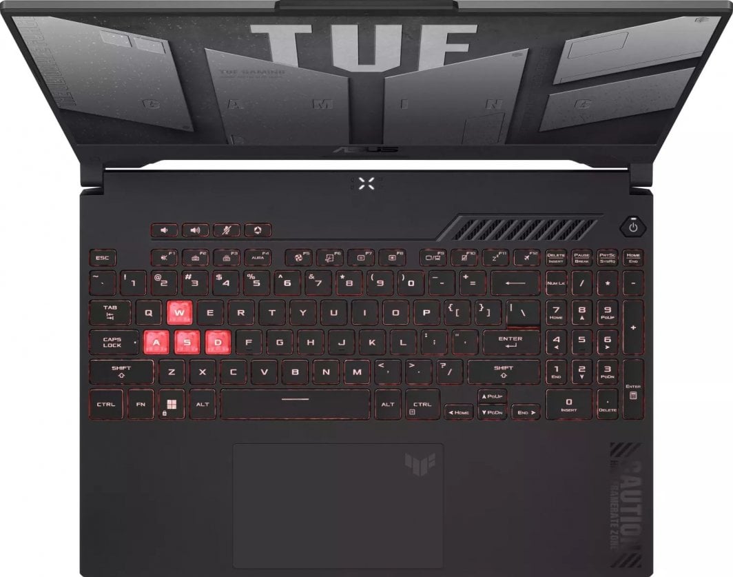 Laptop ASUS TUF Gaming A15, 15.6" 144 Hz, AMD Ryzen 9 7940HS, 16 GB RAM, 512 GB SSD, NVIDIA GeForce RTX 4070, i zi dhe i hirtë