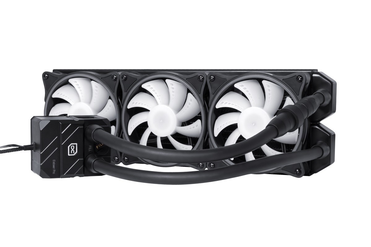 Ftohës me ujë Alphacool 13074, 12 cm, i zi
