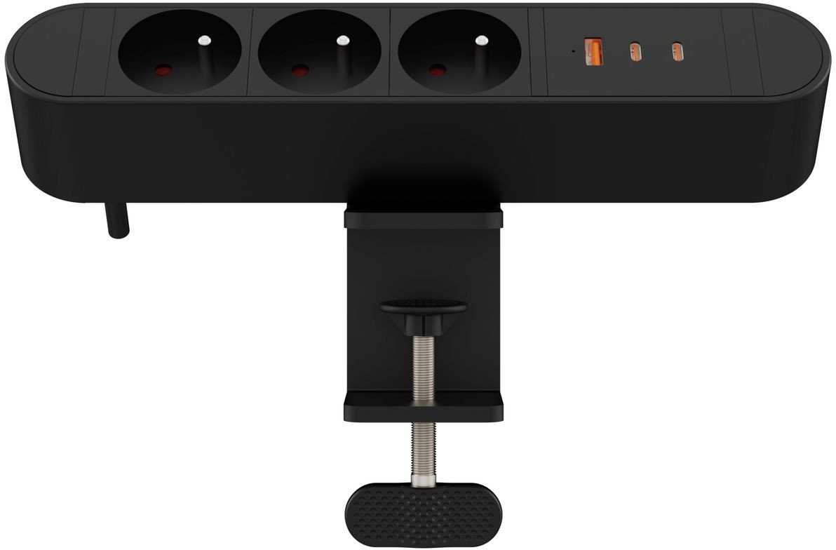 Prizë tavoline Microconnect Multi Desktop Power Socket 3, 3 dalje, e zezë