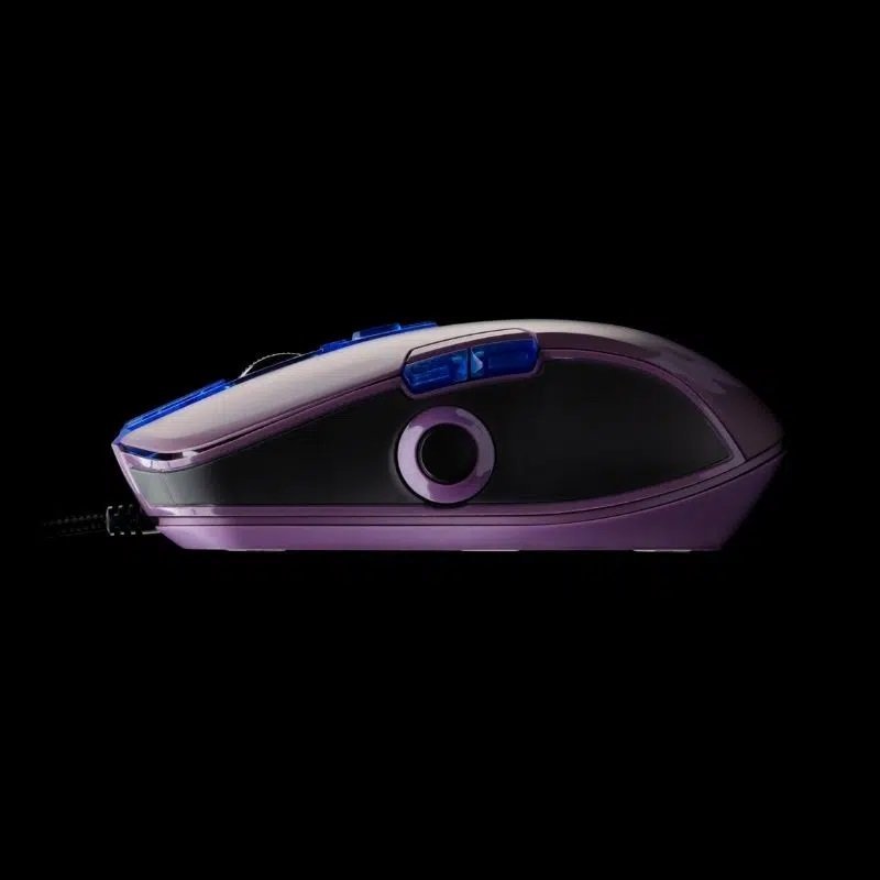 Mouse gaming Lexip Naruto Shippuden Madara Destruction, joystick anësor, skates qeramike, i zi