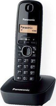 Telefon fiks pa tela Panasonic KX-TG1611FXH, DECT, ekran me ndriçim, i zi