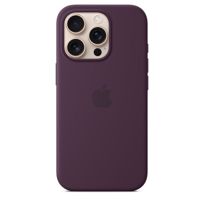 Apple iPhone 16 Pro Silicone Case with MagSafe, Plum