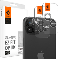 Заштита за камера Spigen Glass tR EZ Fit Optik Pro, 2 парчиња, проѕирна, за iPhone 15 15 Plus 14 14 Plus