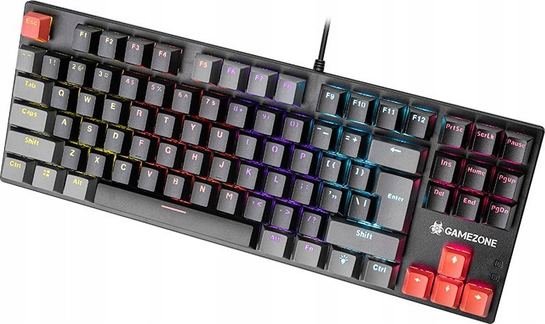 Tastierë mekanike Tracer Gamezone Blade 87, Tenkeyless, RGB, e zezë