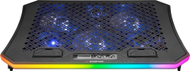 Mbajtëse ftohëse për laptop Rampage Metafor, 19", 6 ventilatorë, RGB, e zezë