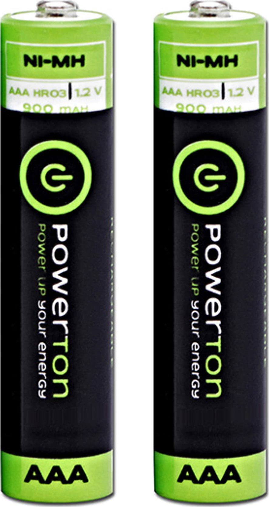 Полначливи батерии Powerton AAA HR03, 1.2V, 900 mAh, пакување 2 парчиња