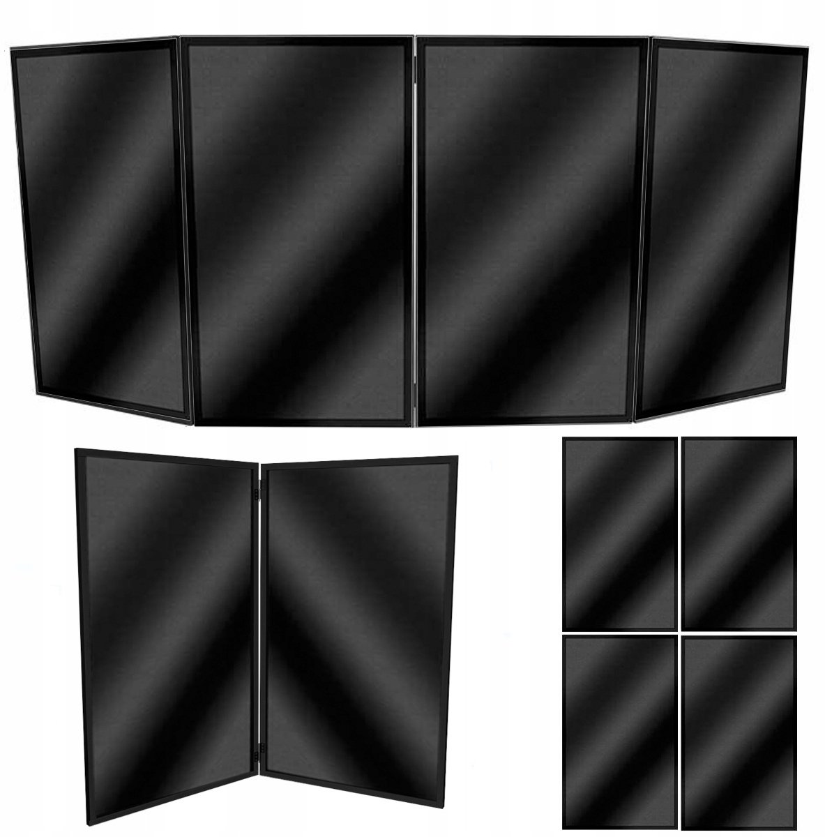 Paravan DJ Stand4Me Compact, metalik, pëlhurë lycra, i zi