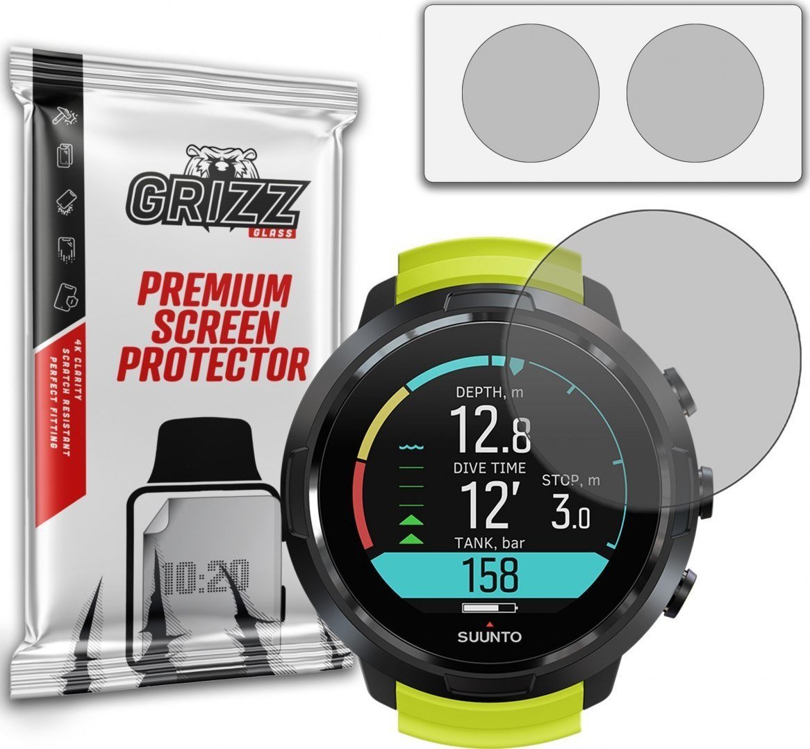 Folie mbrojtëse matte GrizzGlass për Suunto D5, paketim me 2 copë, transparente