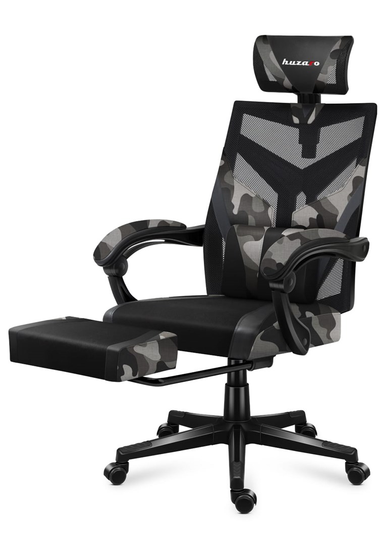 Karrige lojërash Huzaro Combat 5.0 Camo, 140kg, e zezë