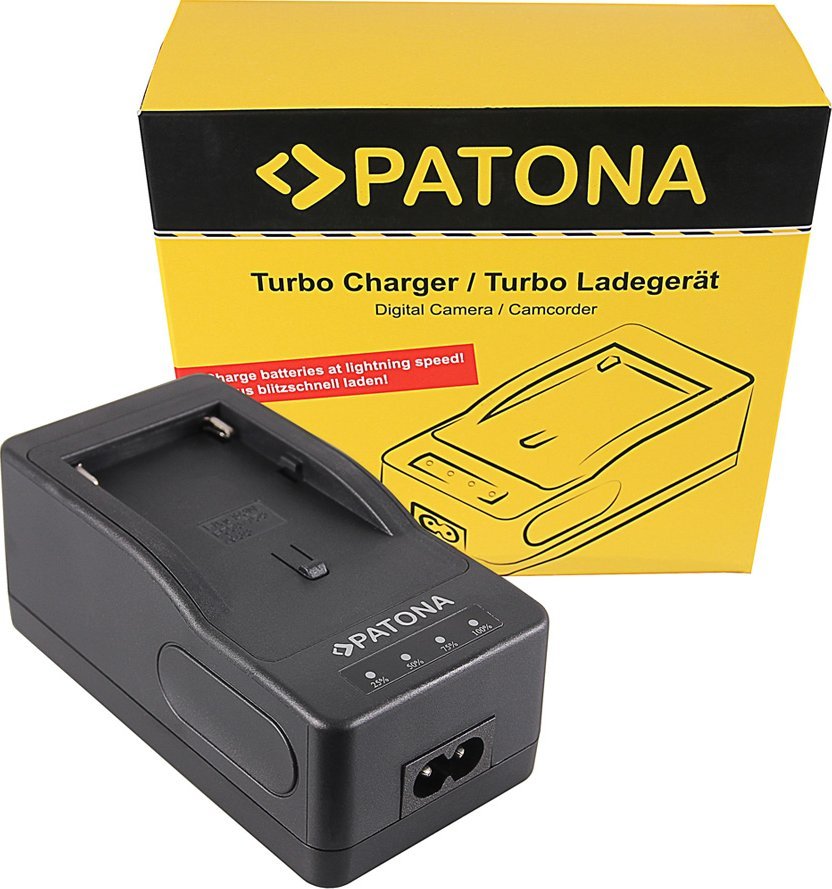 Полнач за батерии Патона Турбо Полнач, за батерија Сони NP-F550, црн